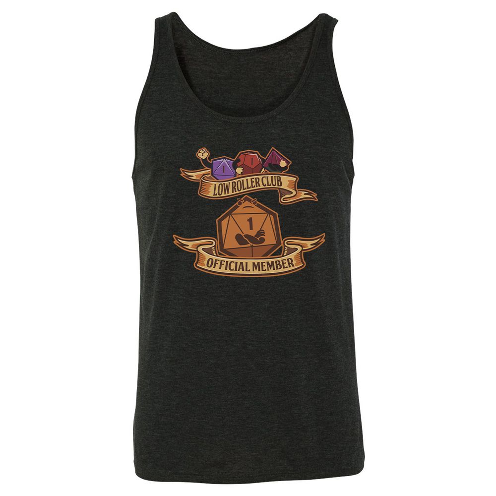Low Roller Club Unisex Jersey Tank - Charcoal Black Triblend - 5