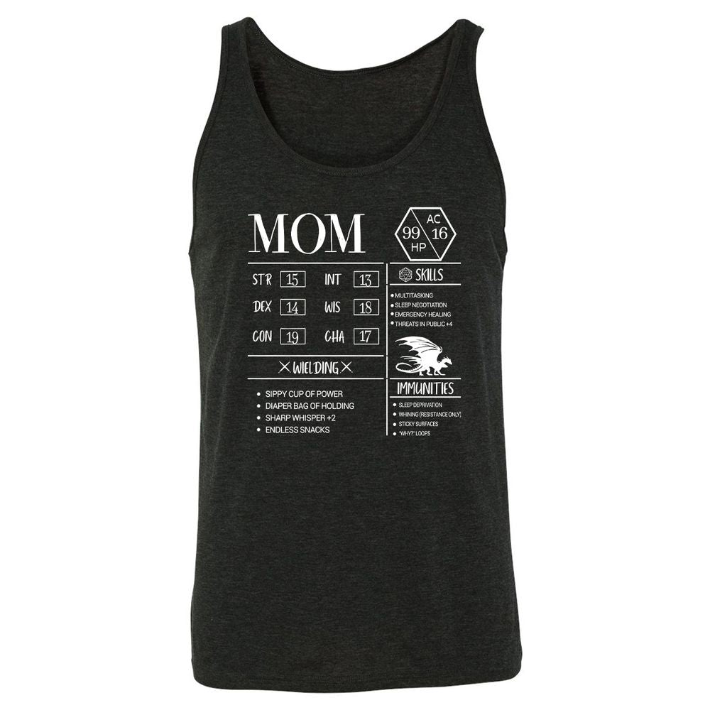 Mom New Unisex Jersey Tank - Charcoal Black Triblend - 5