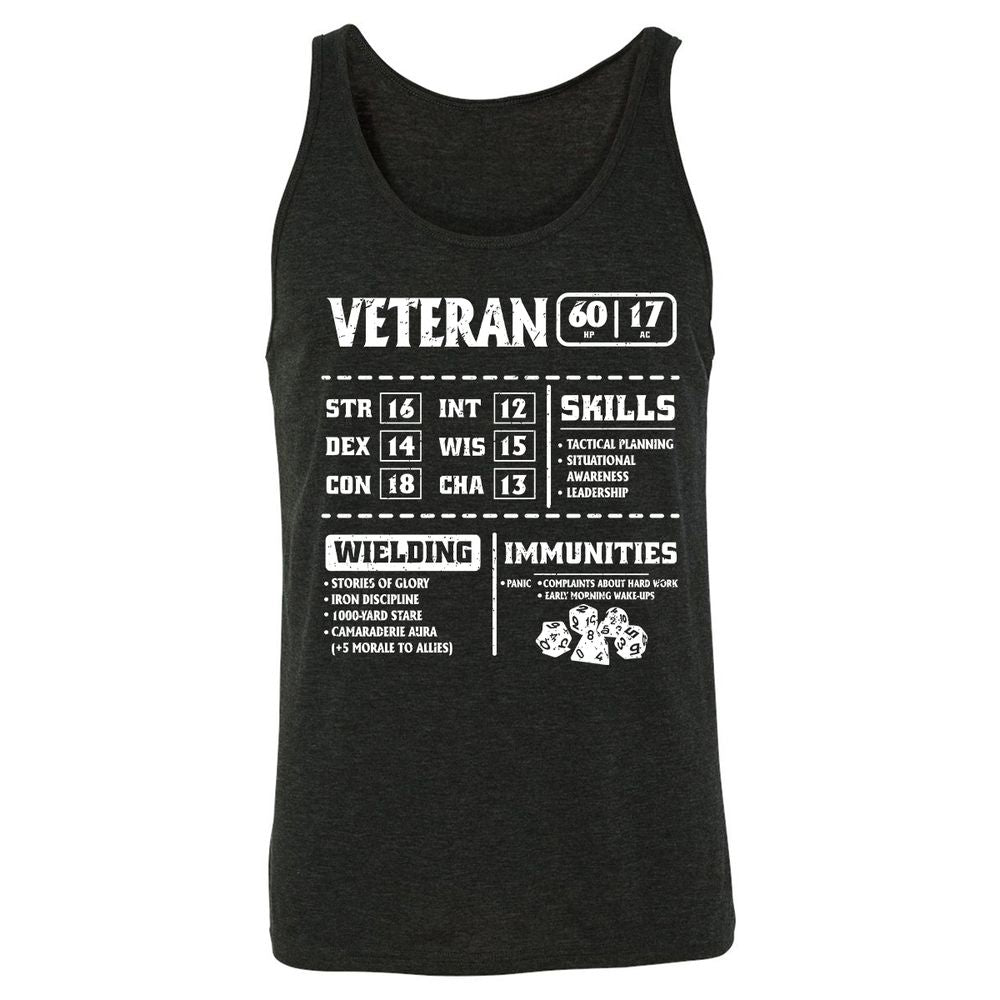 Veteran New Ver. Unisex Jersey Tank - Charcoal Black Triblend - 5