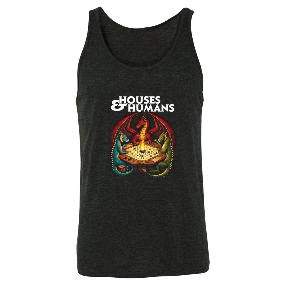 Houses & Humans Unisex Jersey Tank - Charcoal Black Triblend - 5