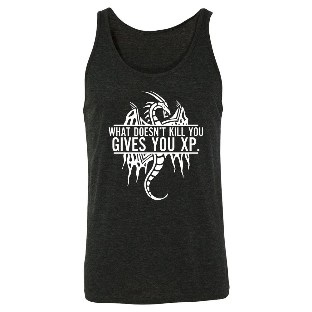 What Doesn't Kill You Unisex Jersey Tank - Charcoal Black Triblend - 5