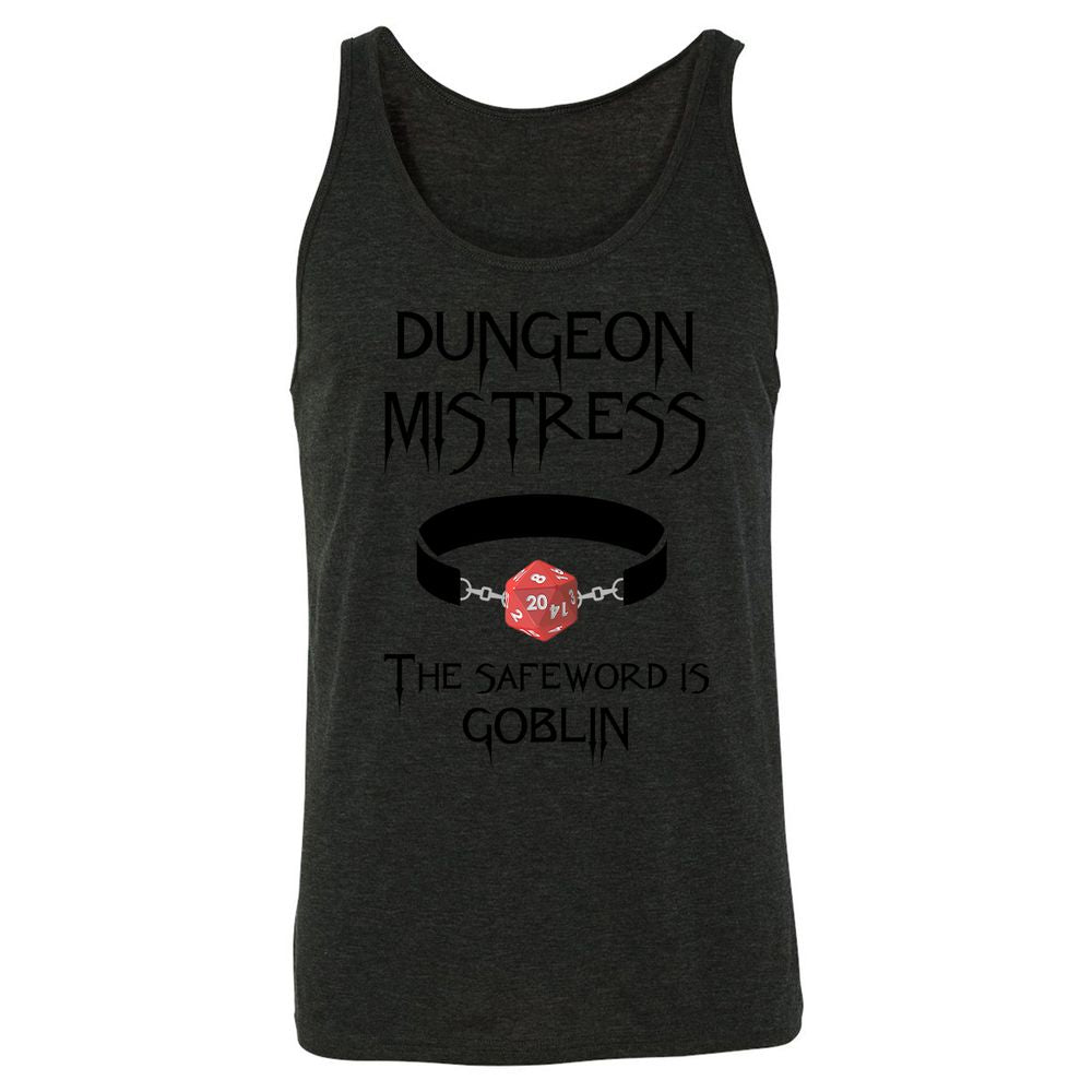 Dungeon Mistress Unisex Jersey Tank - Charcoal Black Triblend - 5