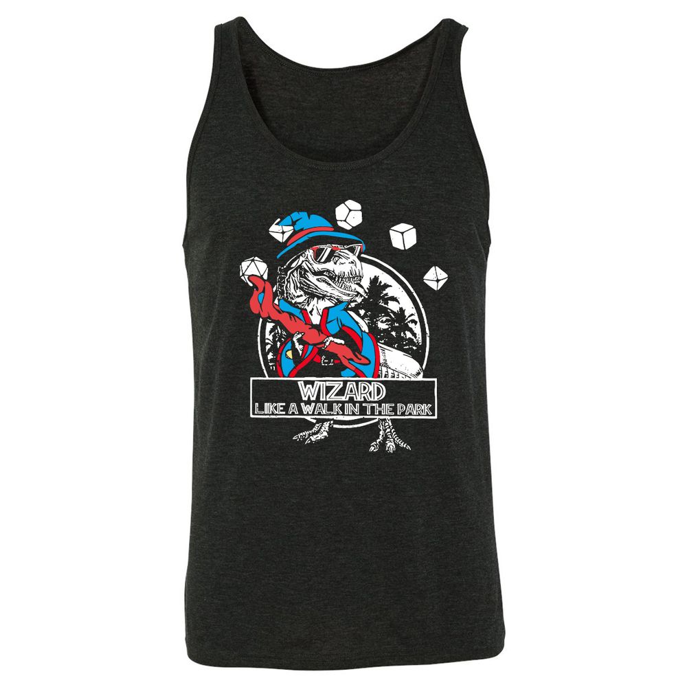 Wizard Like The Walk In The Park Unisex Jersey Tank - Charcoal Black Triblend - 5