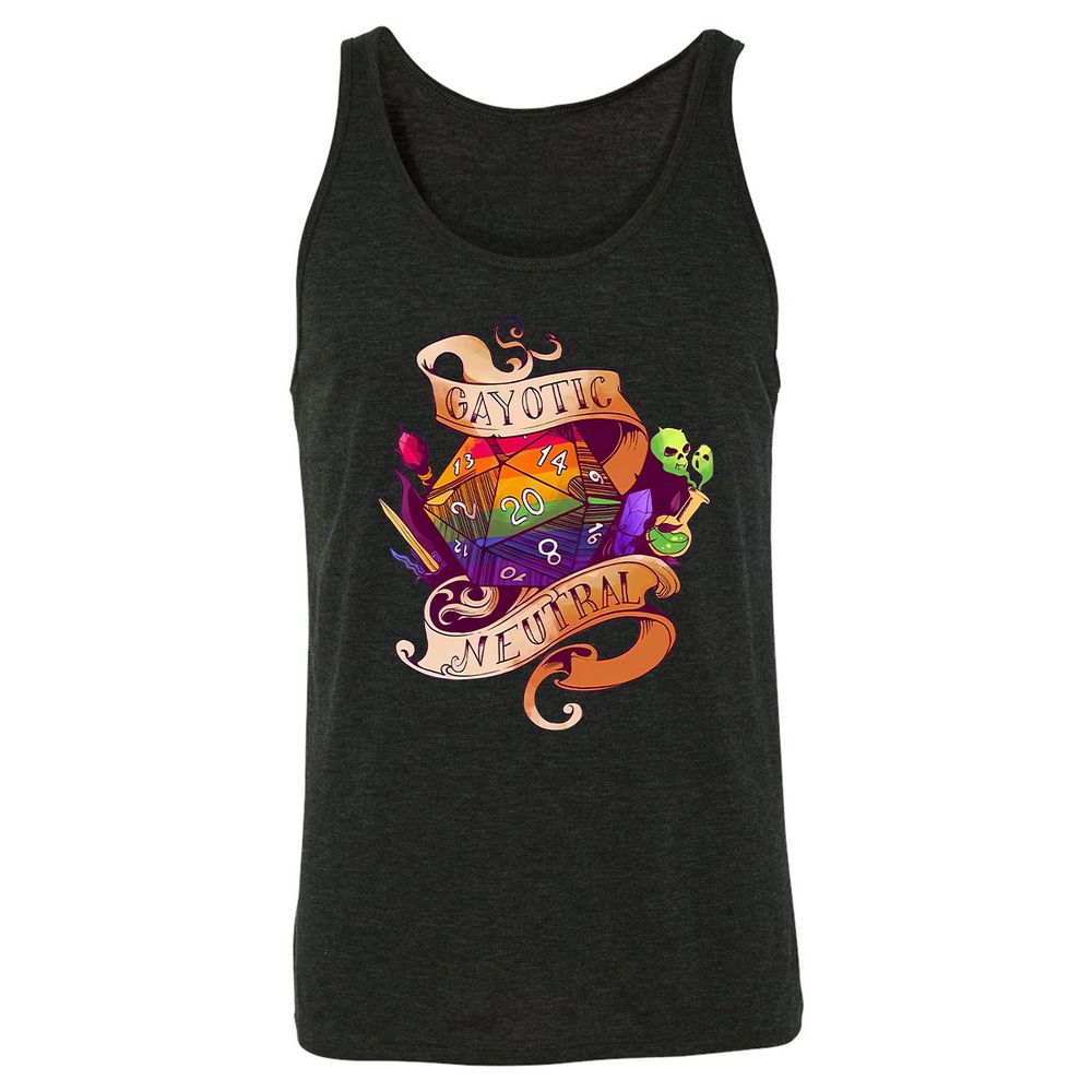 Gayotic Neutral Unisex Jersey Tank - Charcoal Black Triblend - 5