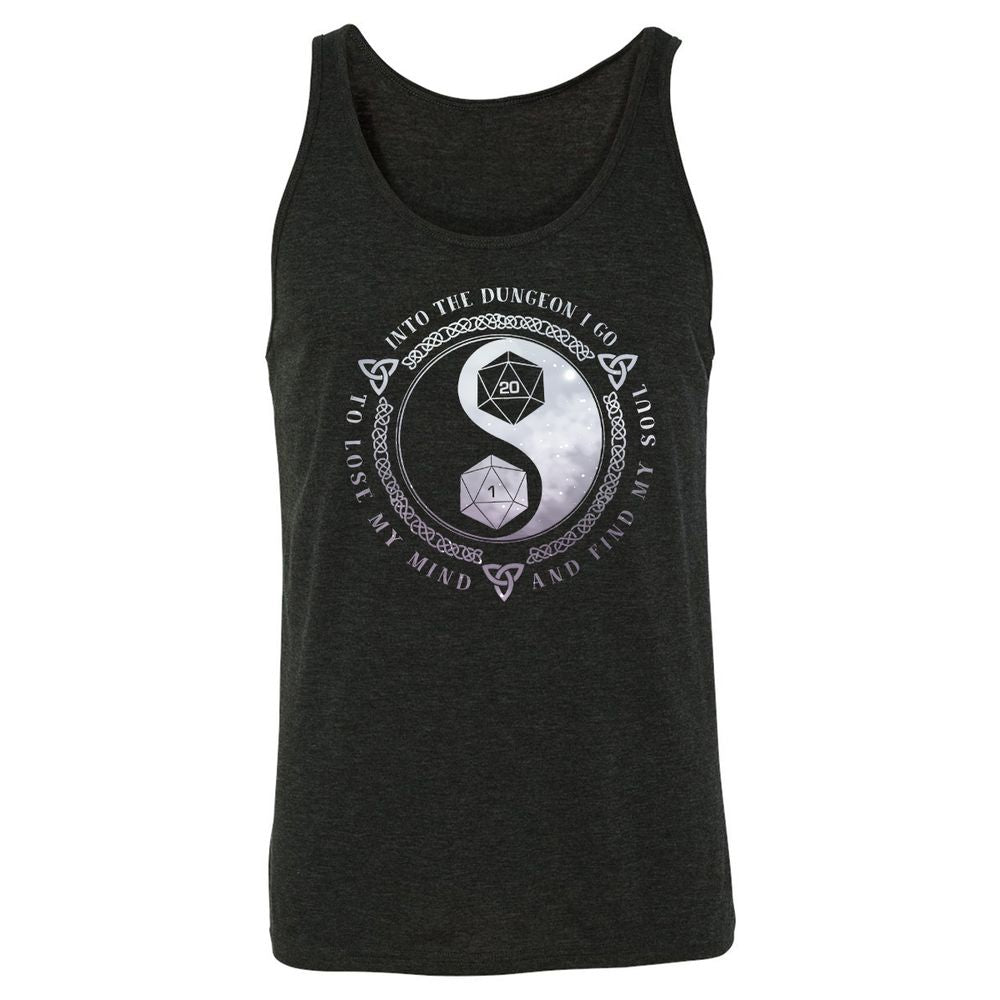 Into The Dungeon I Go Unisex Jersey Tank - Charcoal Black Triblend - 5