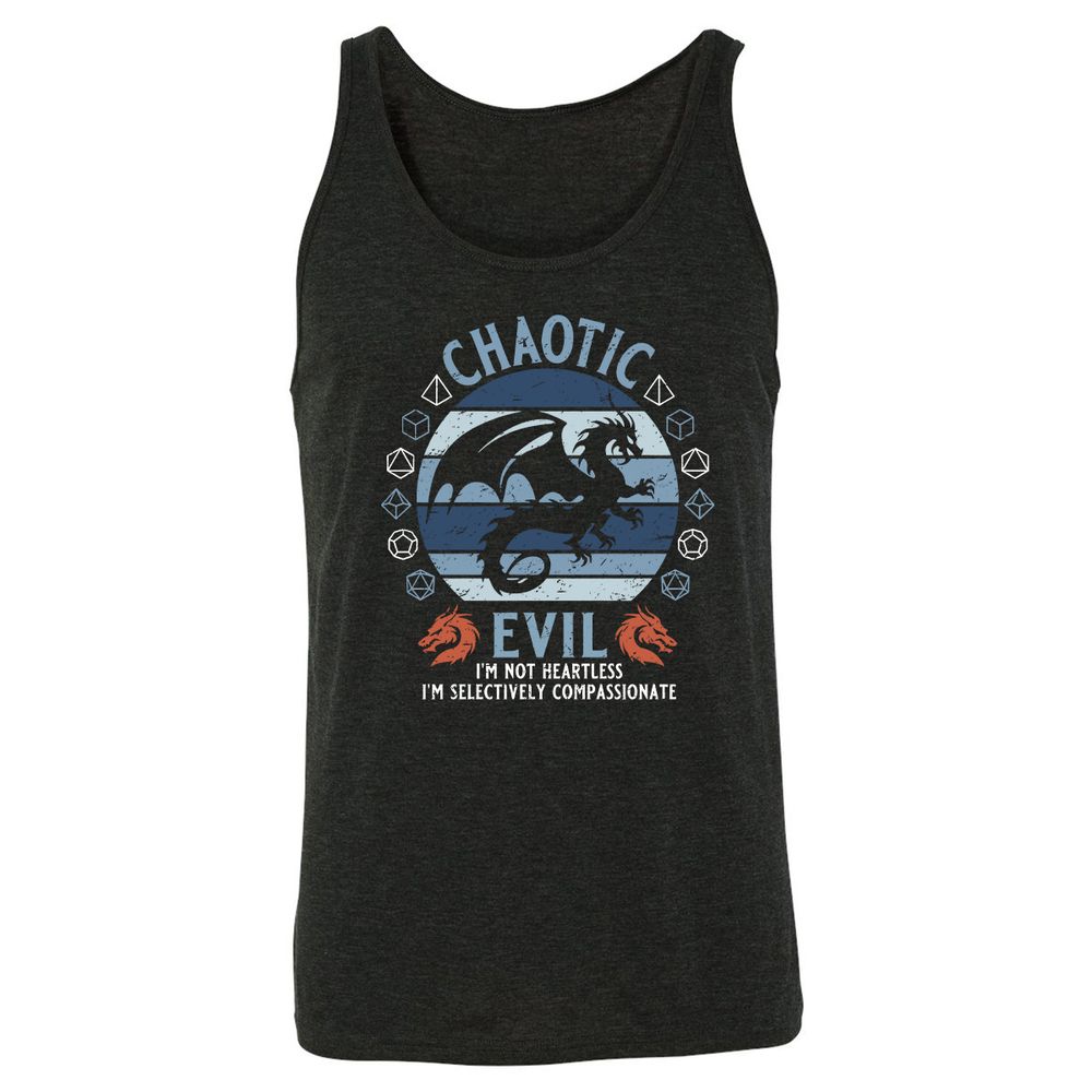 Chaotic Evil 2 Unisex Jersey Tank - Charcoal Black Triblend - 5