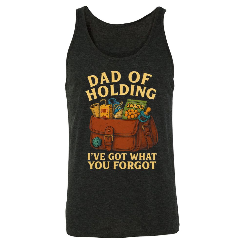 Dad Of Holding Unisex Jersey Tank - Charcoal Black Triblend - 5