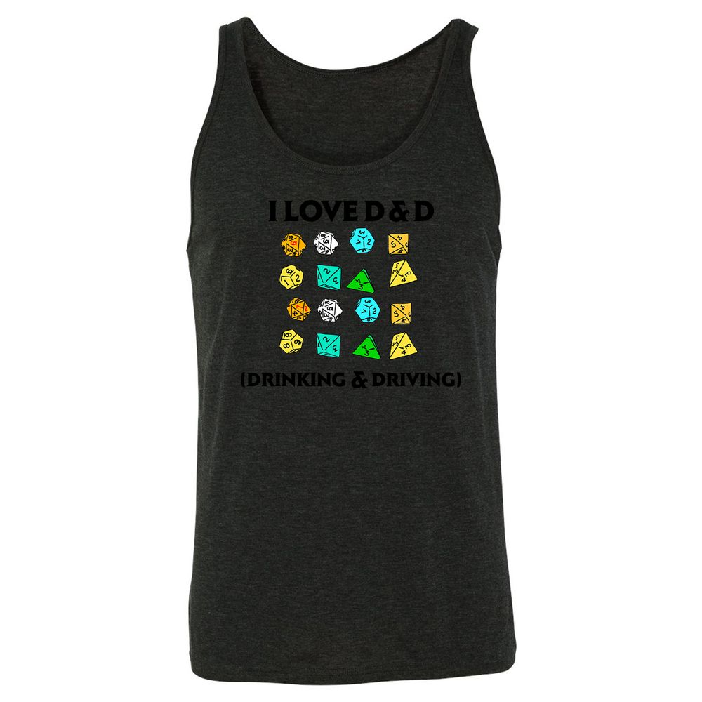 Drinking & Driving Unisex Jersey Tank - Charcoal Black Triblend - 5