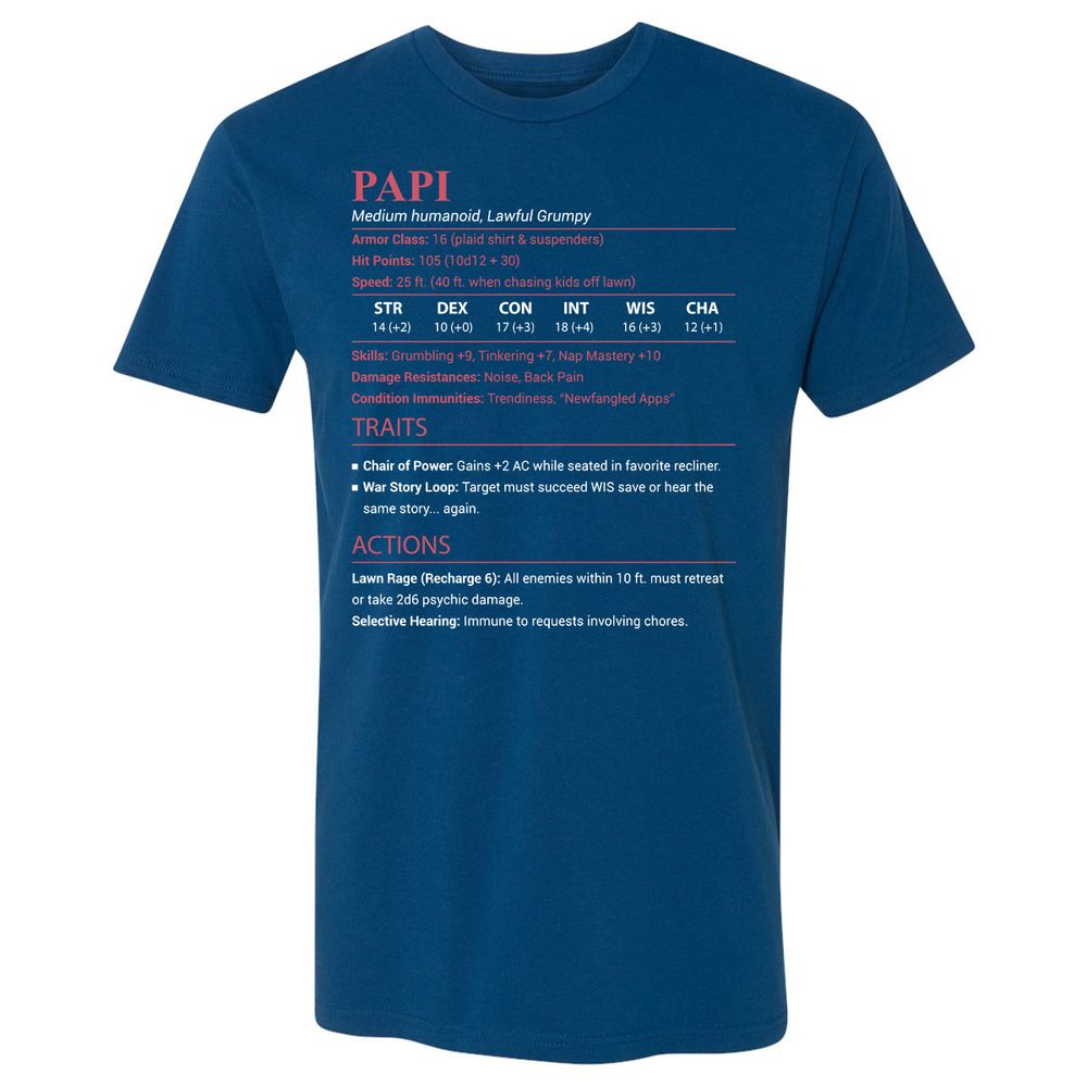 Papi Stats Premium Unisex T-Shirt - Cool Blue - 5