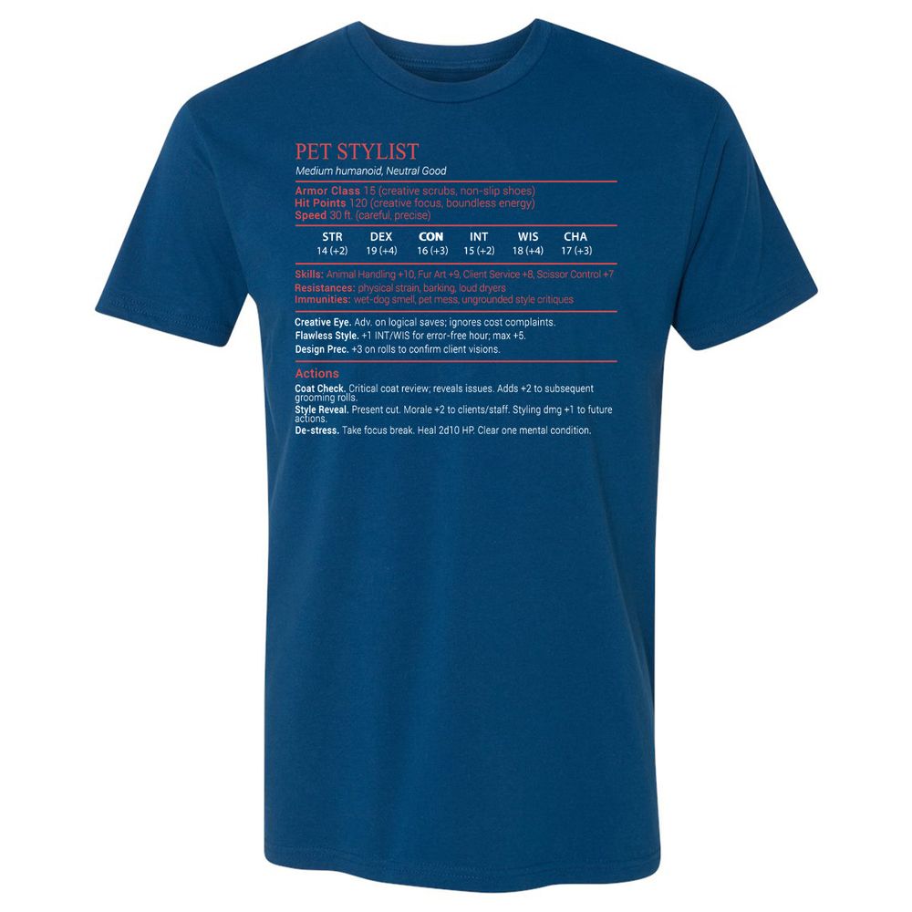 Pet Stylist Stats Block - Cool Blue - 5