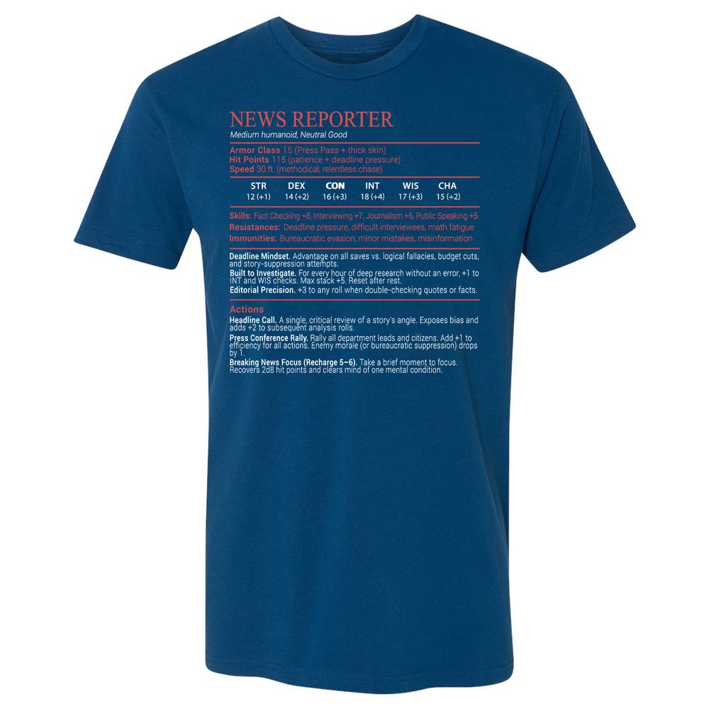 News Reporter Stats Block - Cool Blue - 5