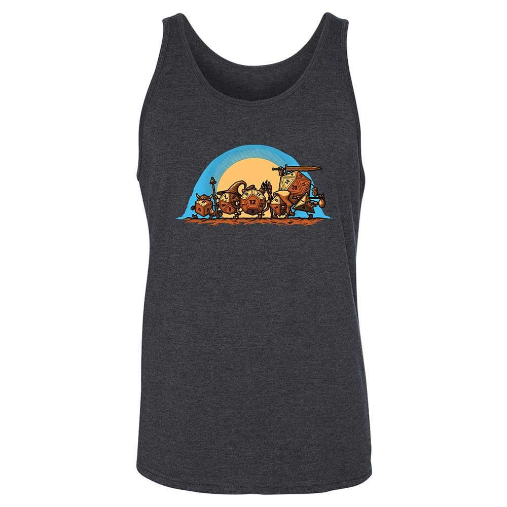 The Fellowship Of The Dice Unisex Jersey Tank - Dark Grey Heather - 5