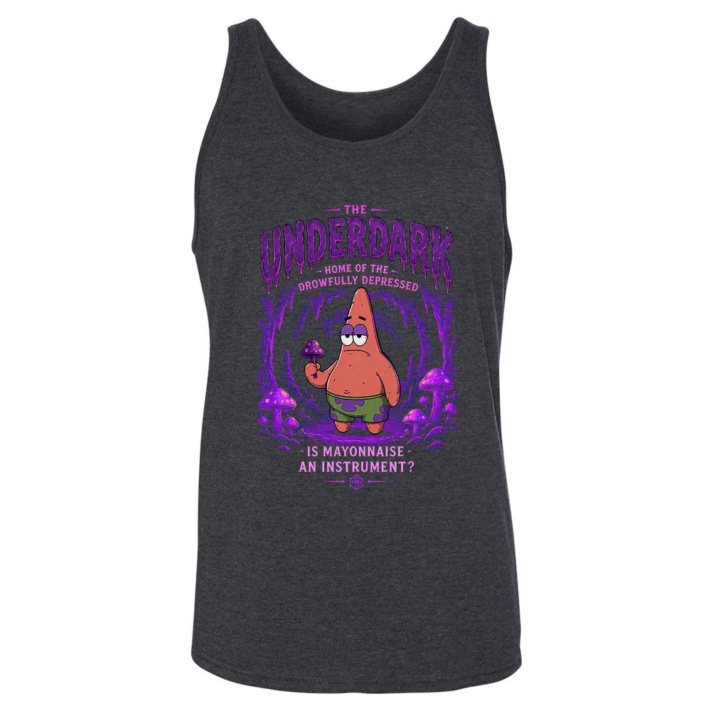 The Underdark Unisex Jersey Tank - Dark Grey Heather - 5