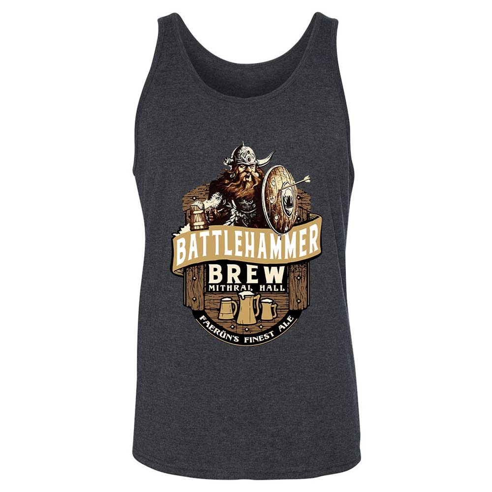 Battlehammer Brew Unisex Jersey Tank - Dark Grey Heather - 5
