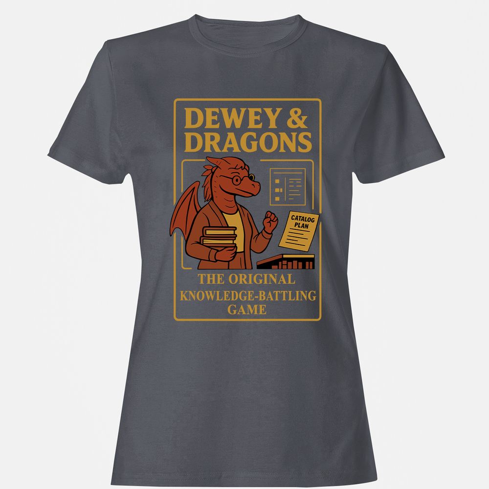 Dewey & Dragons Women's T-Shirt - Dark Heather - 5