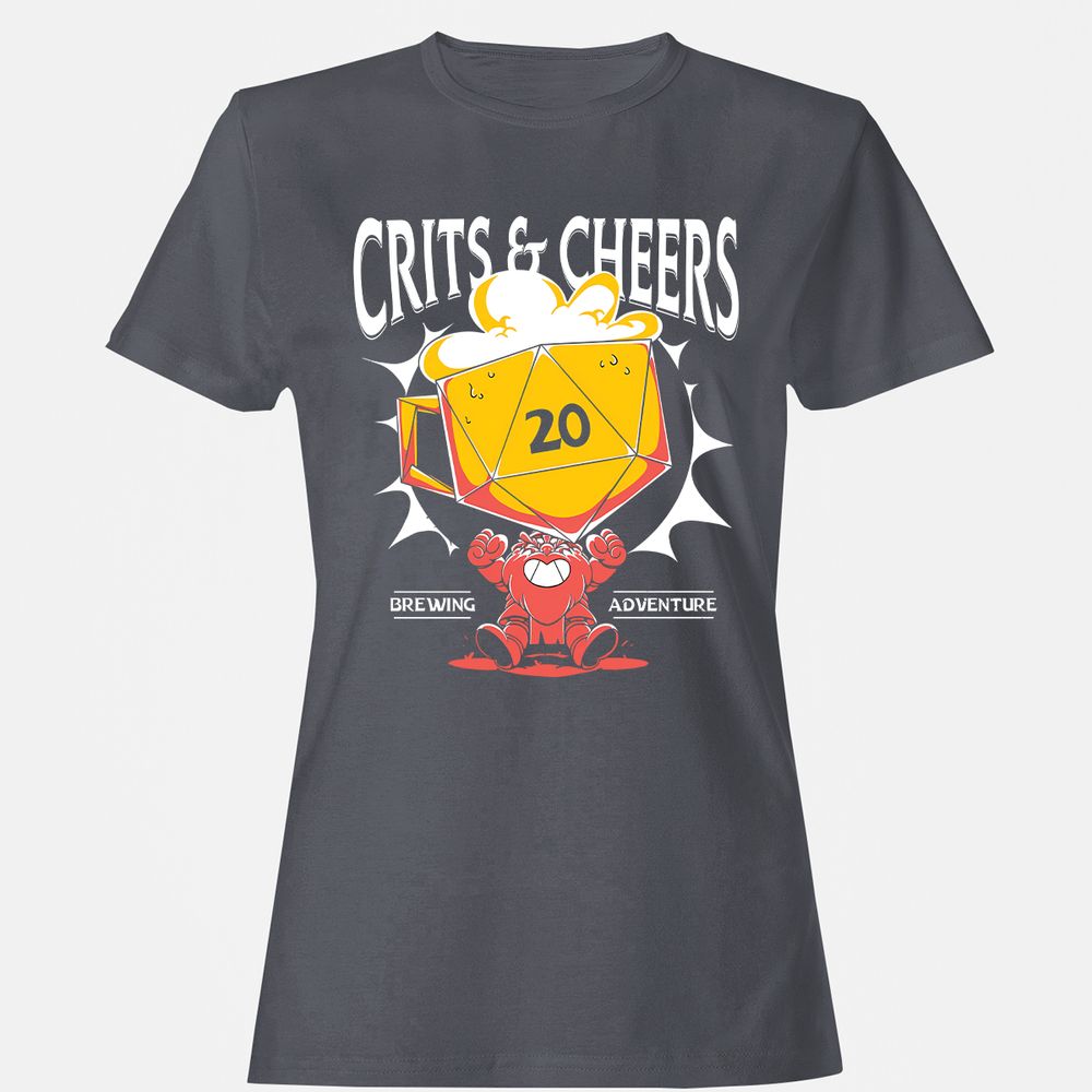 Crits & Cheers Women's T-Shirt - Dark Heather - 5