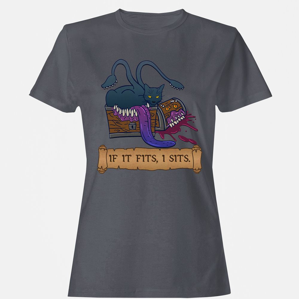 If It Fits I Sits Women's T-Shirt - Dark Heather - 5