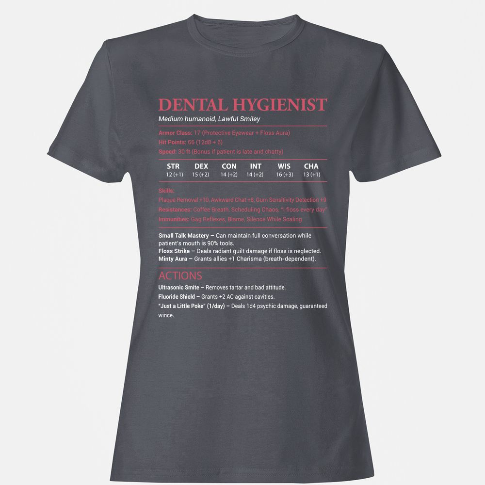 Dental Hygienist Women's T-Shirt - Dark Heather - 5