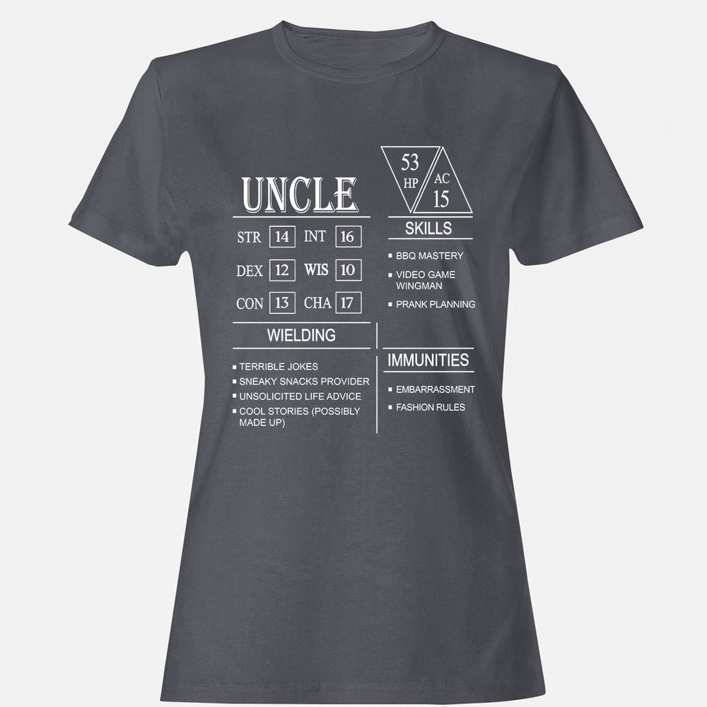 Uncle Stats Women's T-Shirt - Dark Heather - 5