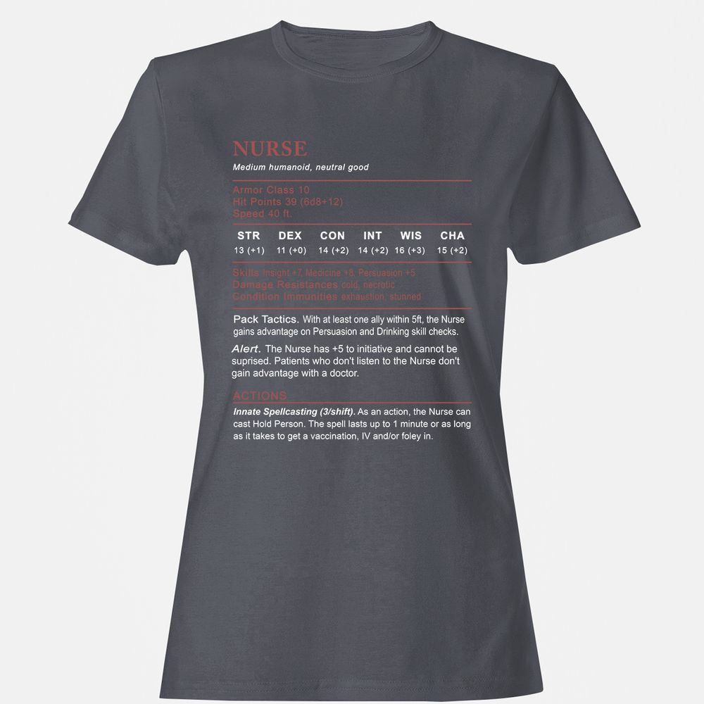 Nurse Stats 2 Women's T-Shirt - Dark Heather - 5