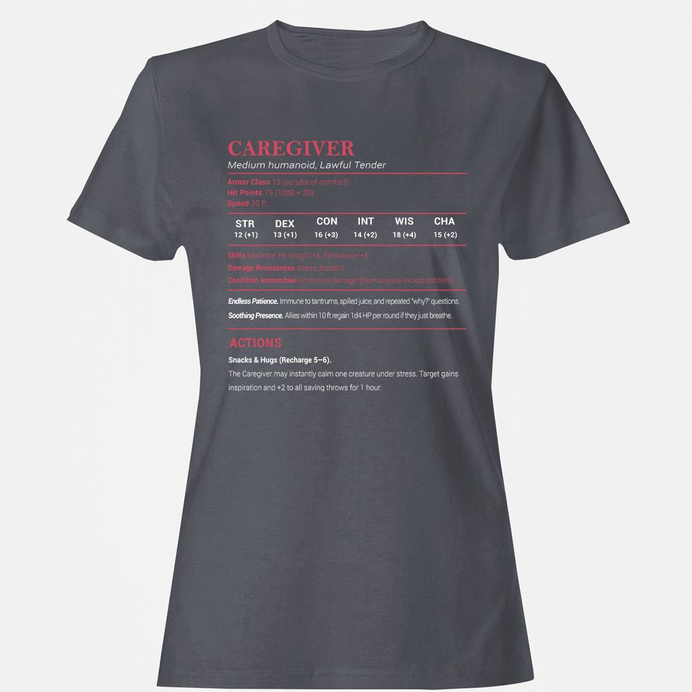 Caregiver Stats Women's T-Shirt - Dark Heather - 5