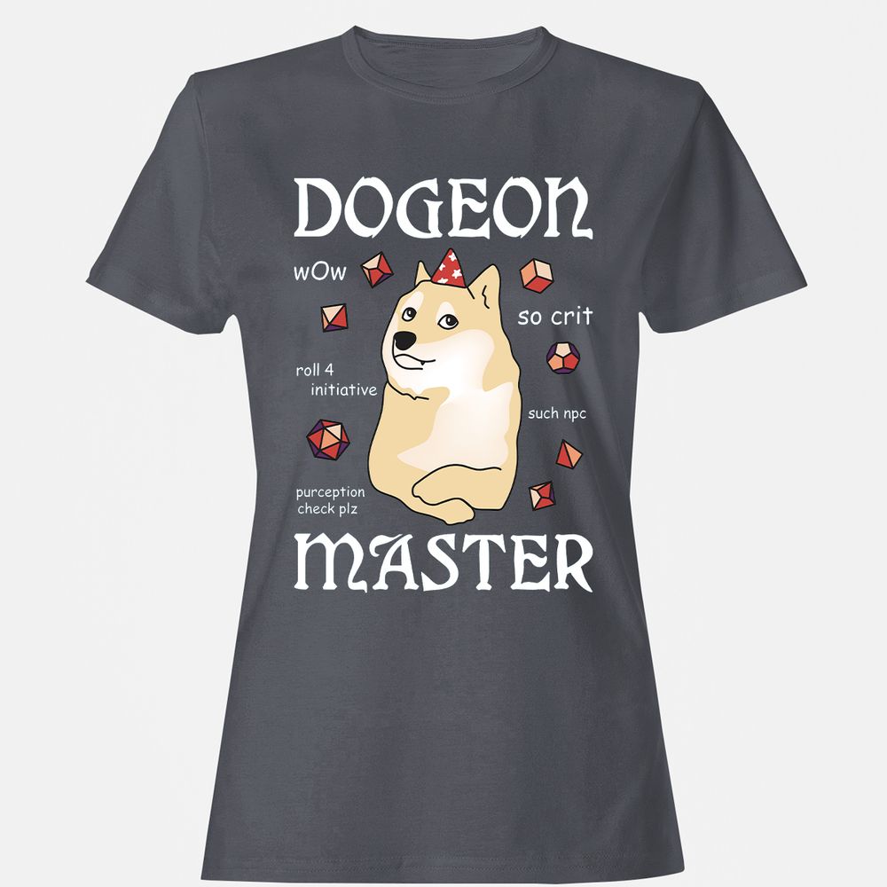 Dogeon Master Women's T-Shirt - Dark Heather - 5