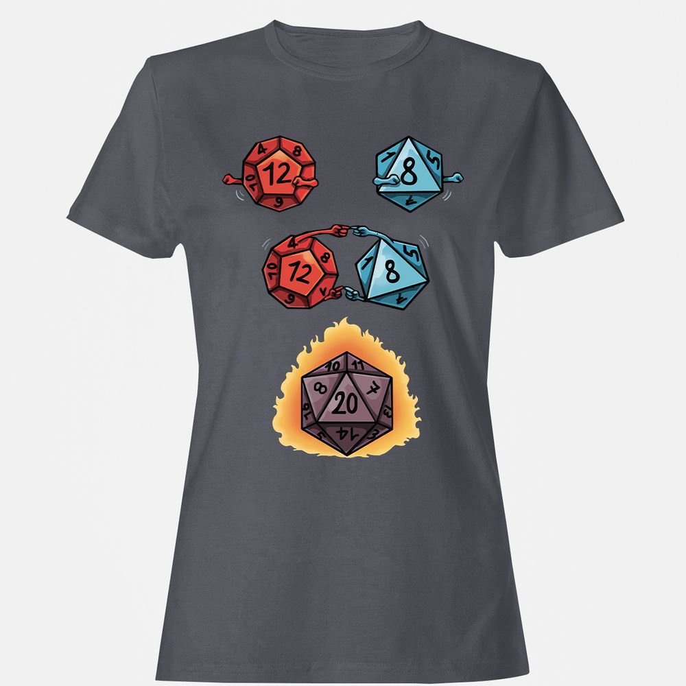 Dice Fusion RPG Women's T-Shirt - Dark Heather - 5