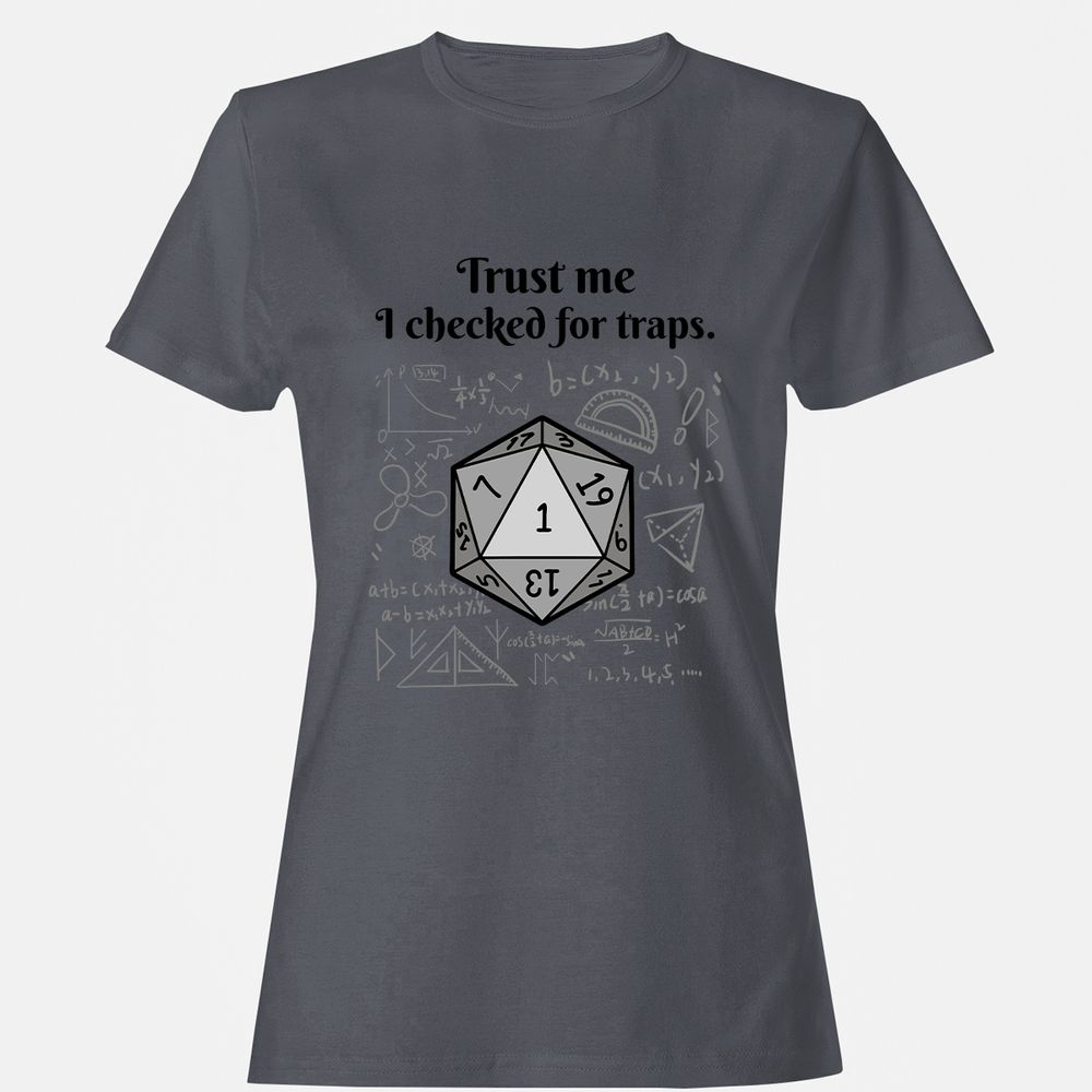 Trust me, I checked for traps. Women's T-Shirt - Dark Heather - 5