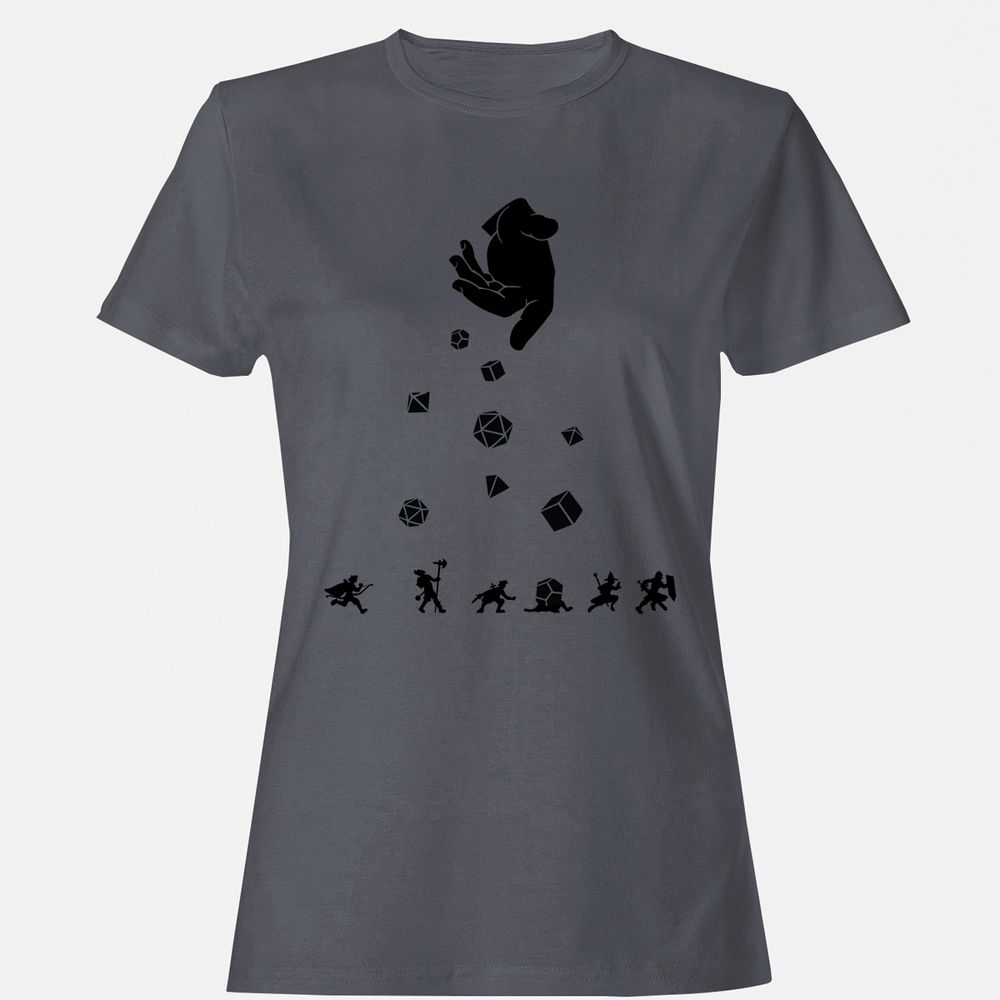 Rocks Fall, Everyone Dice Women's T-Shirt - Dark Heather - 5