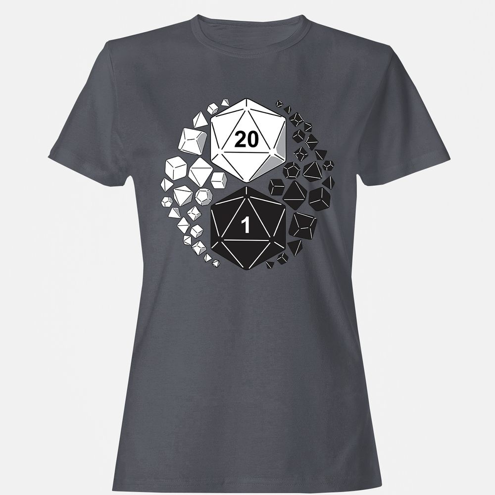 Gaming Yin Yang Women's T-Shirt - Dark Heather - 5