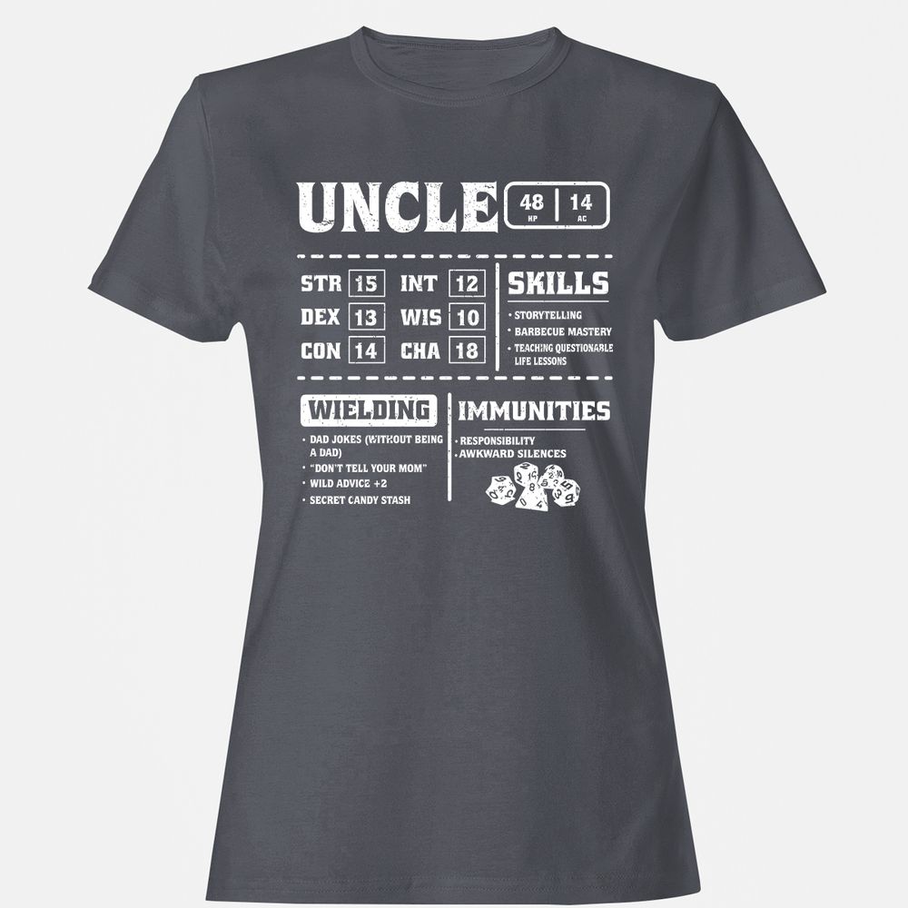 Uncle Stats Women's T-Shirt - Dark Heather - 5