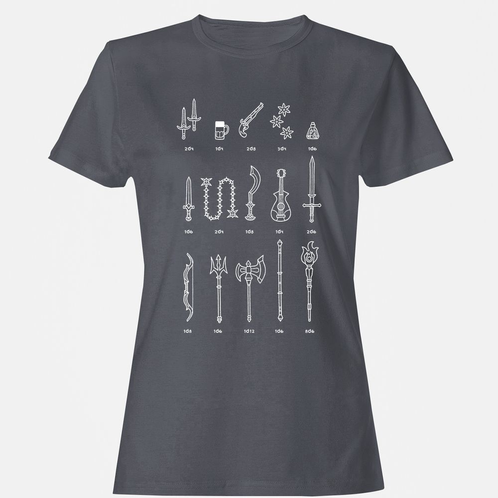 Damage Dealer RPG Women's T-Shirt - Dark Heather - 5