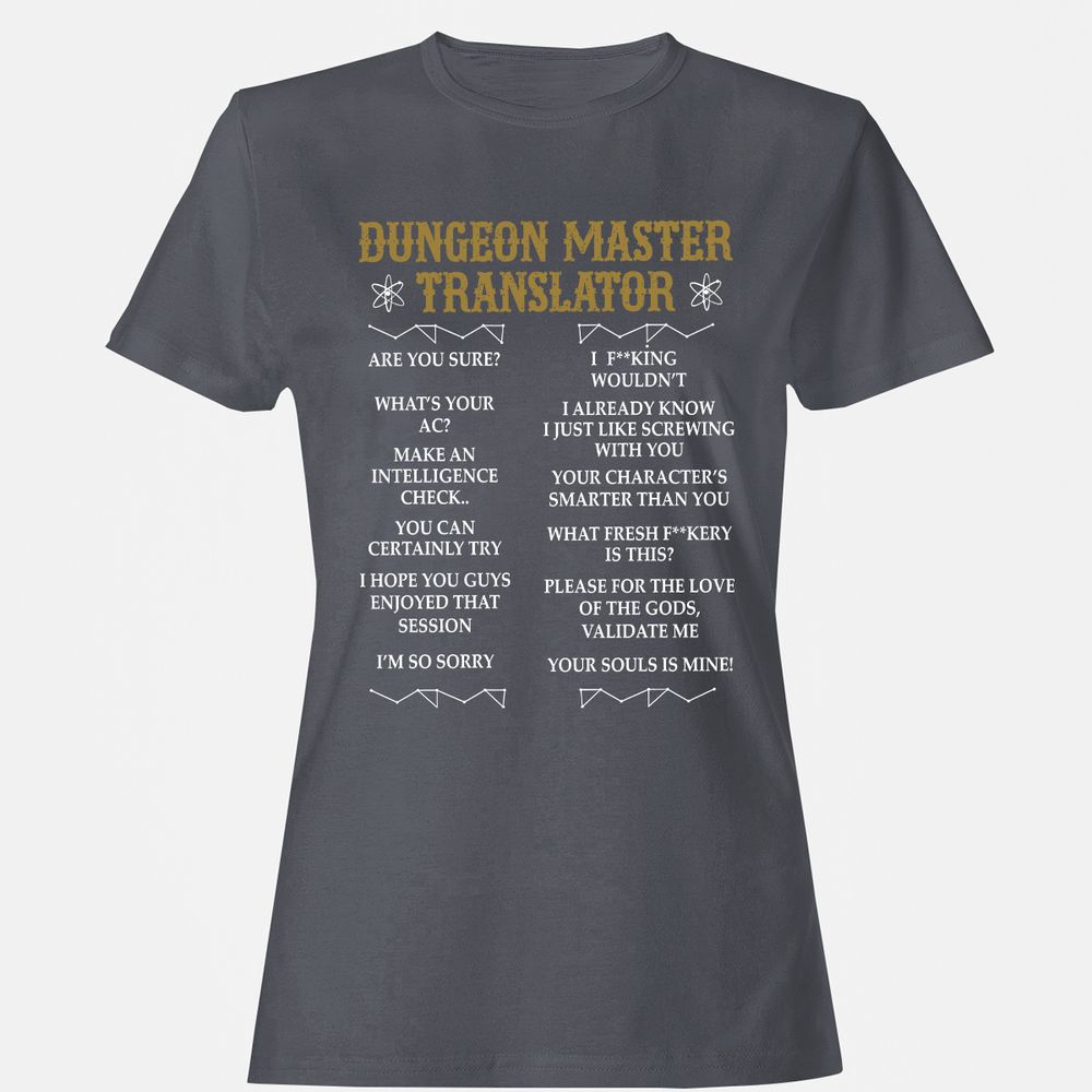 Dungeon Master Translator Women's T-Shirt - Dark Heather - 5