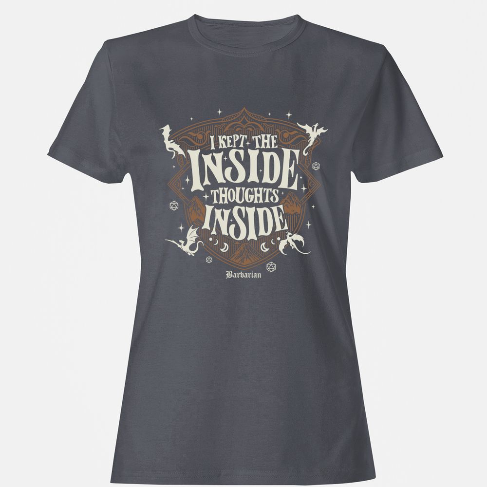 Barbarian I Kept The Inside Thoughts Inside - Dark Heather - 5