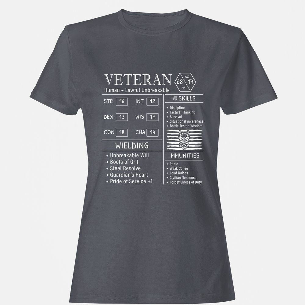 2710 veteran stats new Women's T-Shirt - Dark Heather - 5