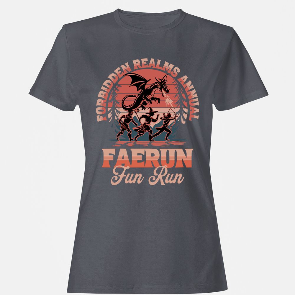 Faerun Fun Run Women's T-Shirt - Dark Heather - 5