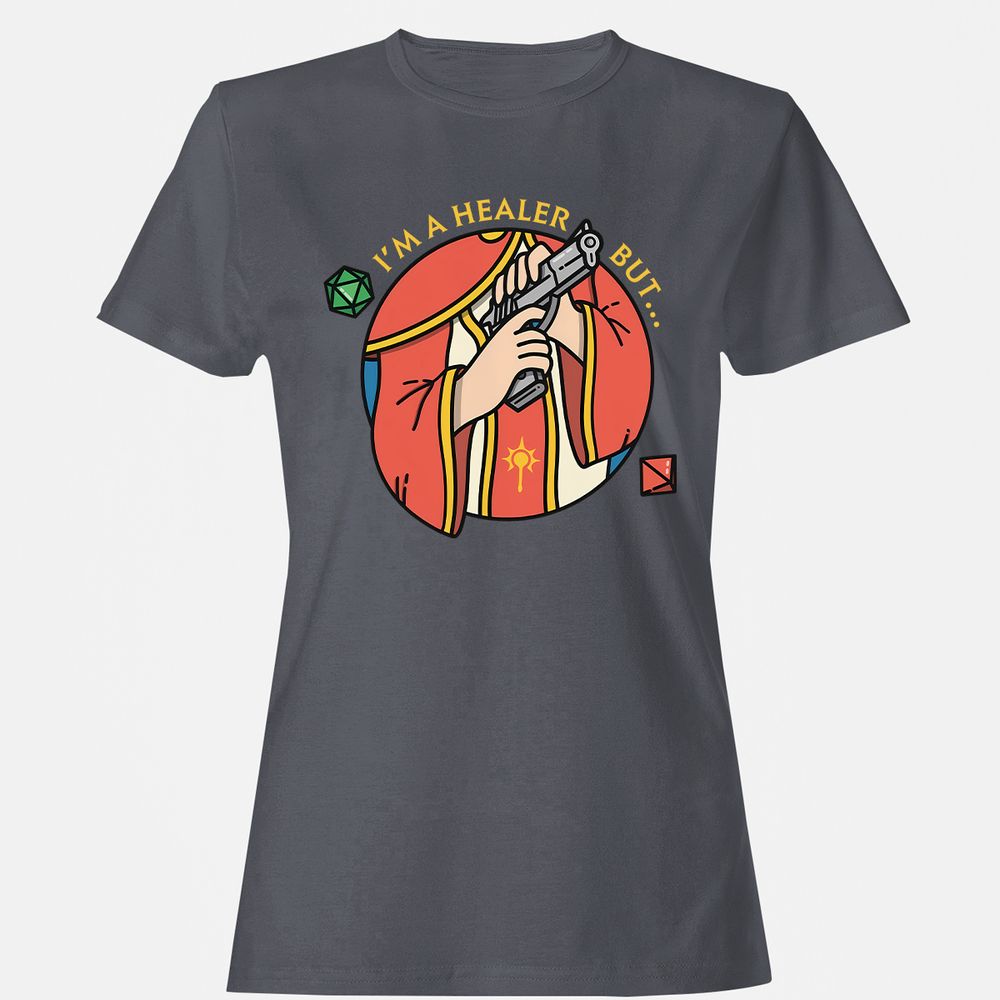 I'm A Healer But Women's T-Shirt - Dark Heather - 5