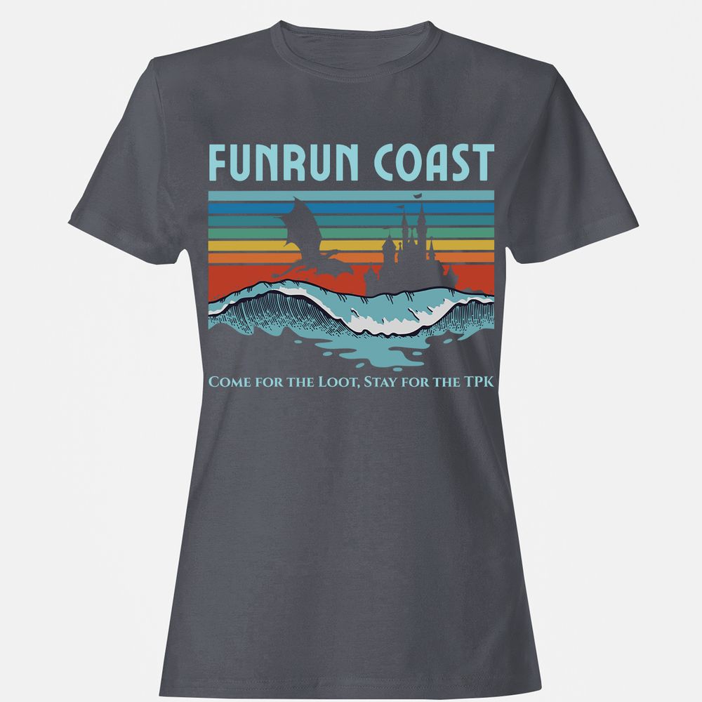 FUNRUN COAST Women's T-Shirt - Dark Heather - 5