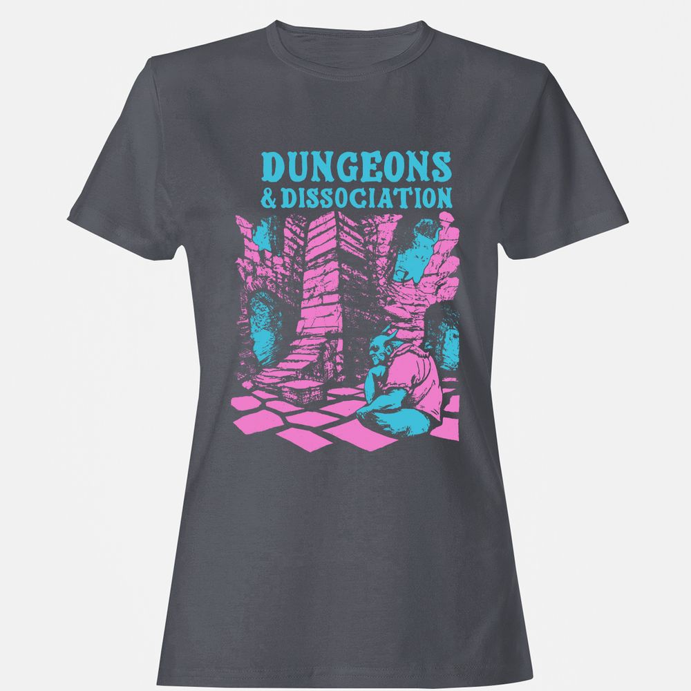 Dungeons And Dissociation Women's T-Shirt - Dark Heather - 5