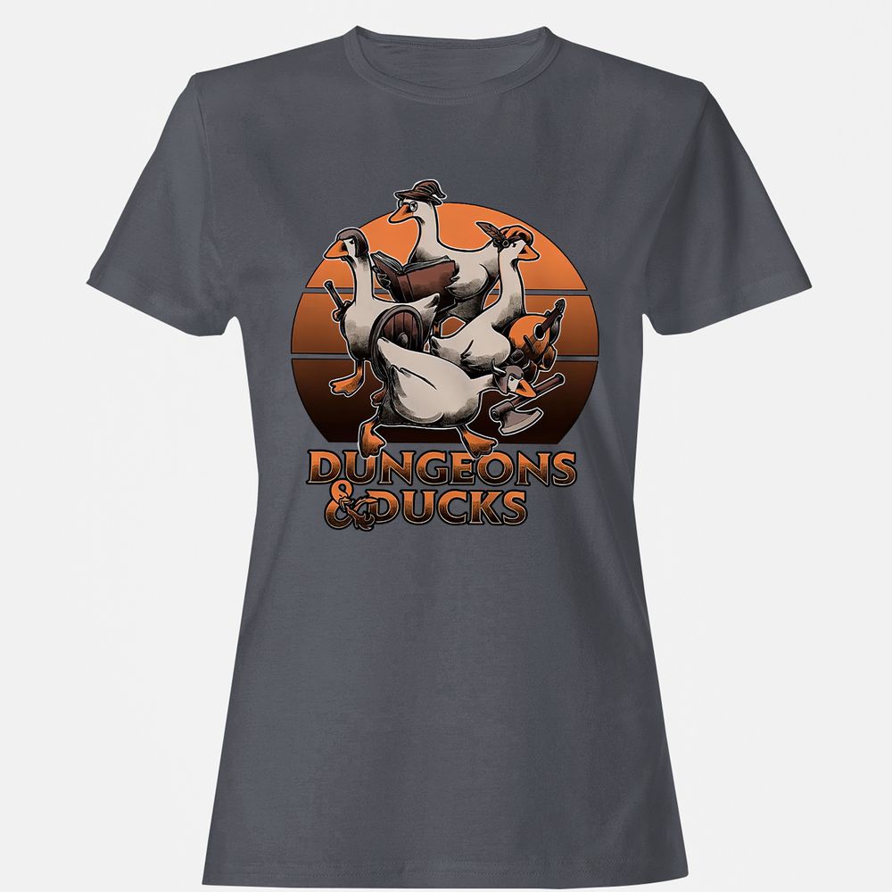 Dungeons And Ducks Women's T-Shirt - Dark Heather - 5