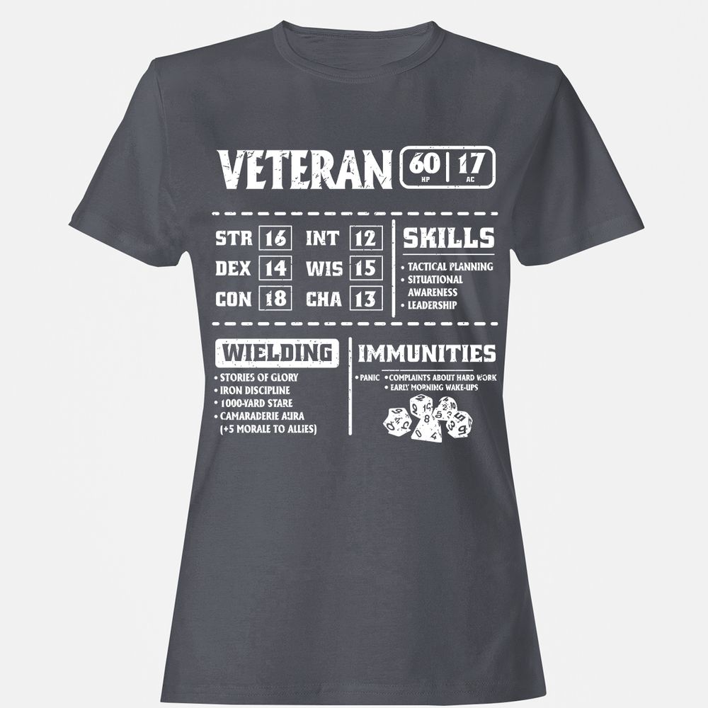 Veteran New Ver. Women's T-Shirt - Dark Heather - 5