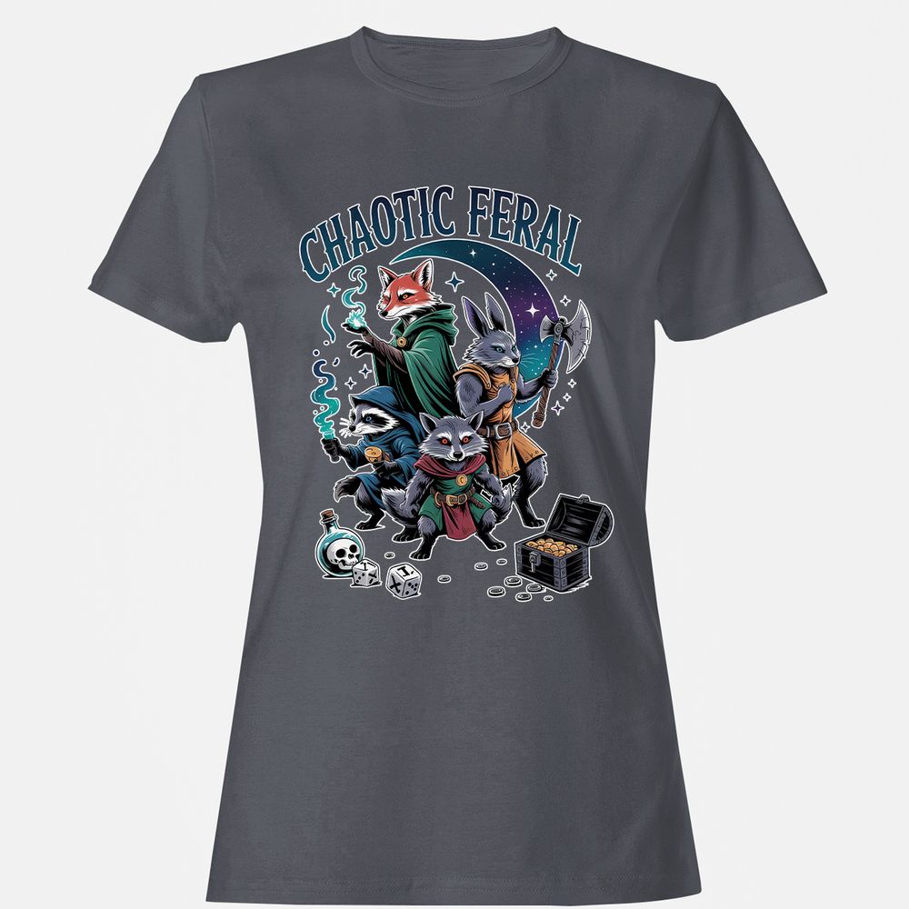 Chaotic Feral Women's T-Shirt - Dark Heather - 5