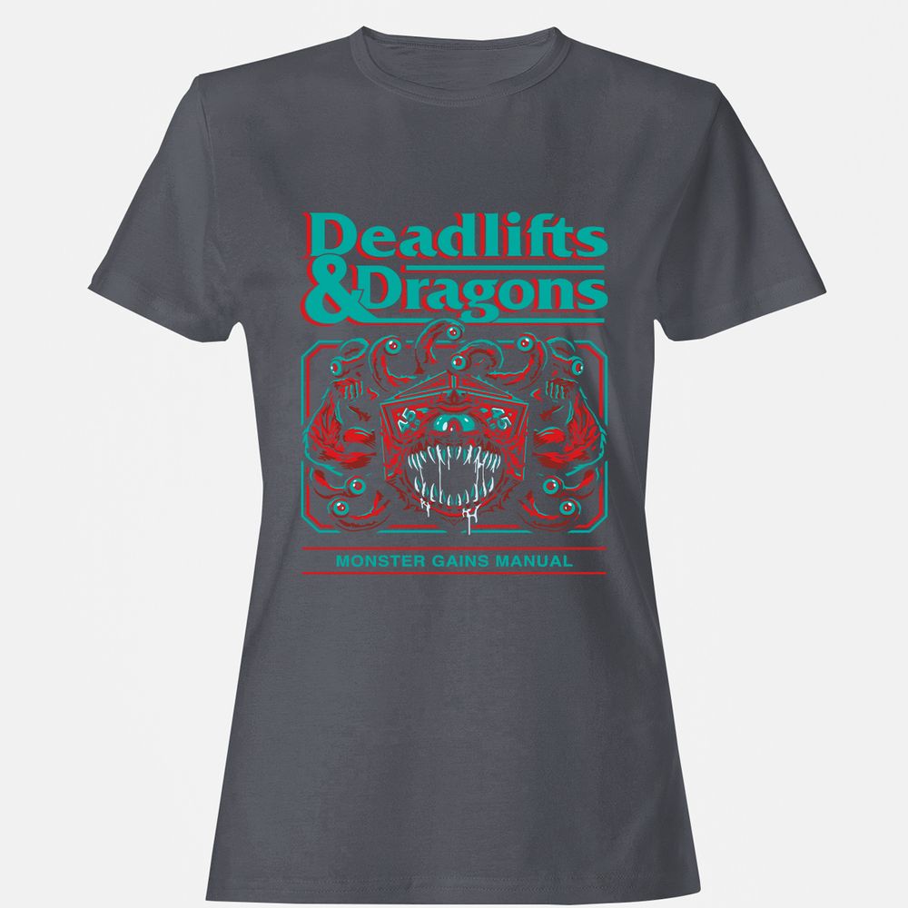 Deadlifts & Dragons Beholder - Dark Heather - 5
