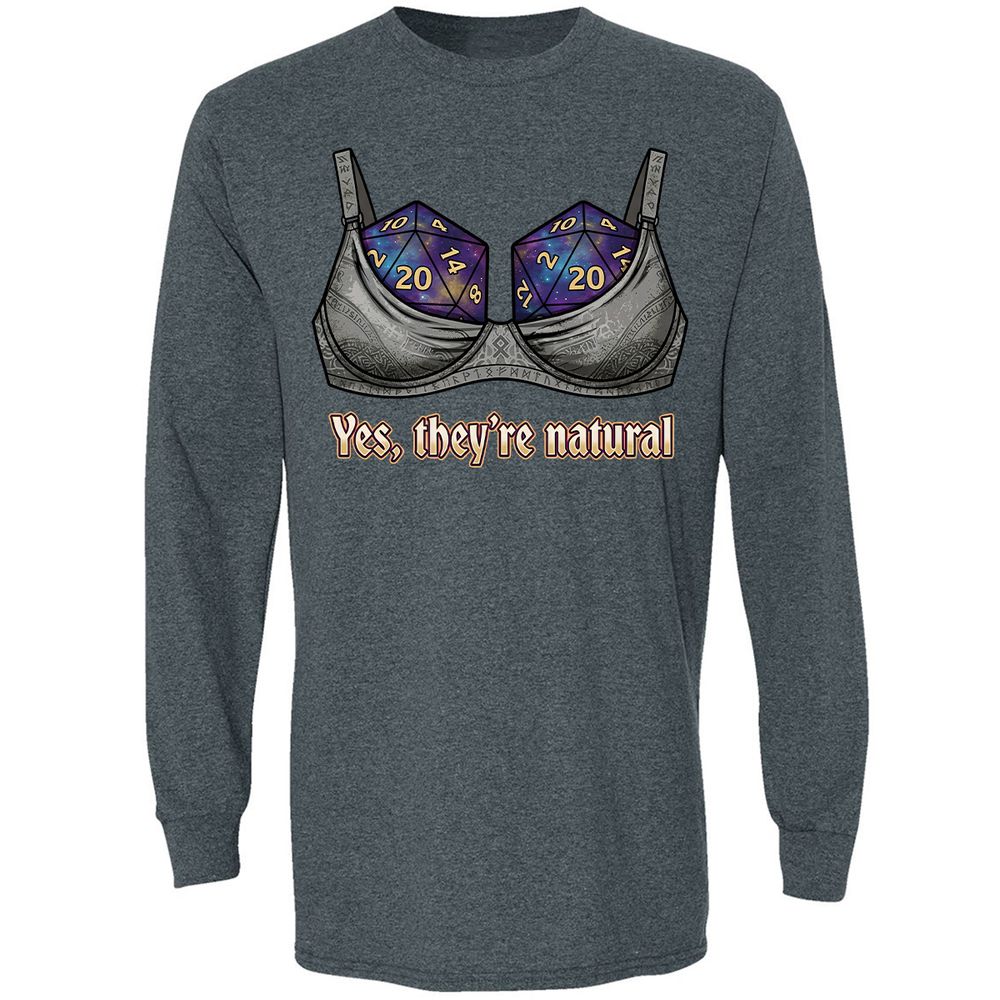 They Are Natural Nat20 Long Sleeve T-Shirt - Dark Heather - 5