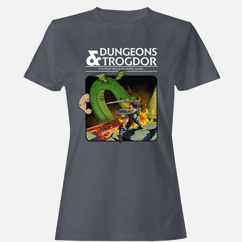 Trogdor Women's T-Shirt - Dark Heather - 5