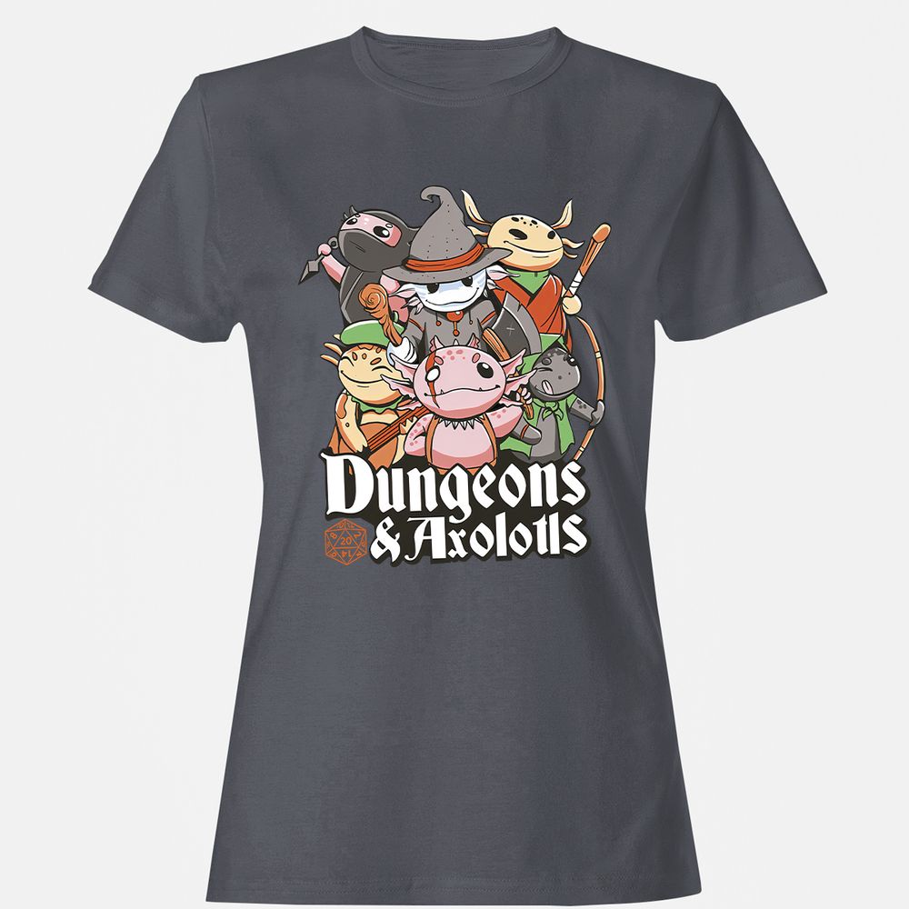 Dungeons And Axolotls Women's T-Shirt - Dark Heather - 5