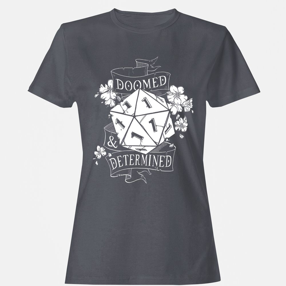 Doomed Determined Women's T-Shirt - Dark Heather - 5