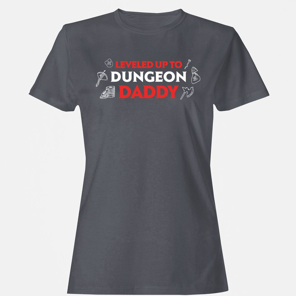 Leveled Up To Dungeon Daddy Women's T-Shirt - Dark Heather - 5