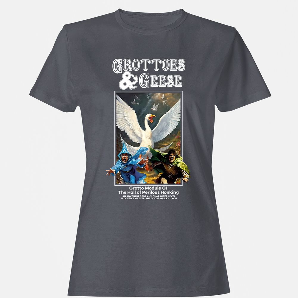 Grottoes & Geese Women's T-Shirt - Dark Heather - 5