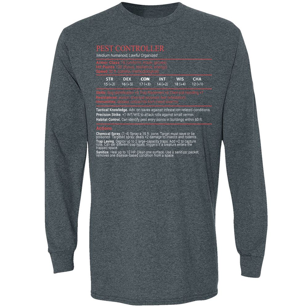 Pest Controller Stats Block - Dark Heather - 5